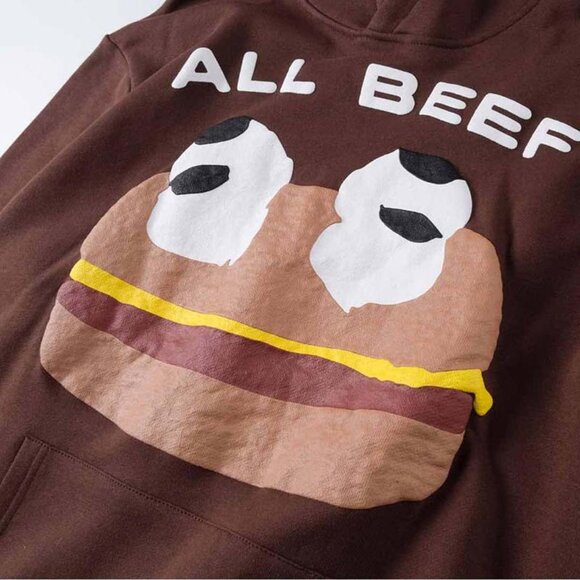 CPFM.XYZ 3d Hamburger Hoodie Brown - Picture 5 of 8